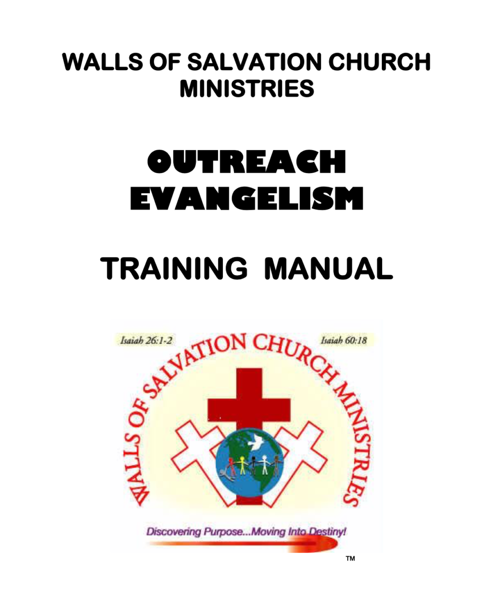 OUTREACH EVANGELISM TRAINING MANUAL Walls Of Salvation